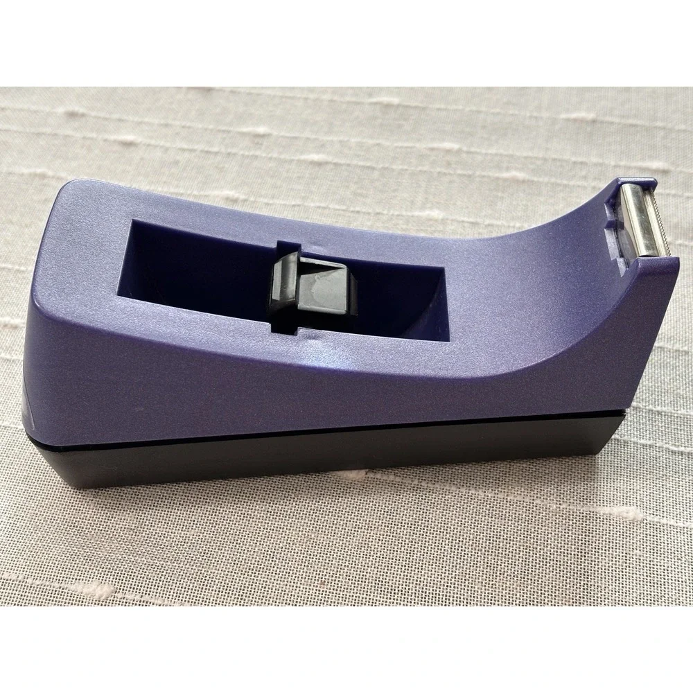 Scotch C38 Desk Tape Dispenser 2 Tone Blue/Black Heavy Weighted Made In USA